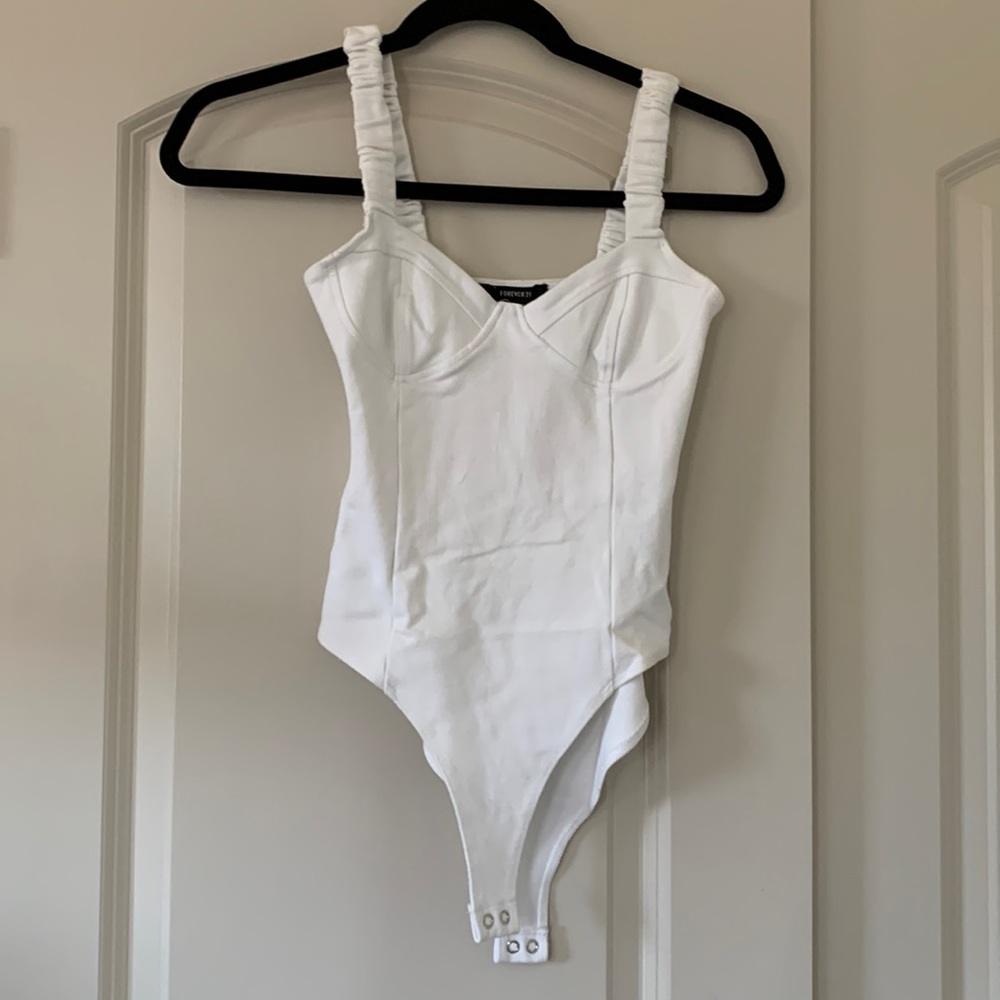 White corset bodysuit